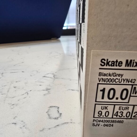 Vans Men's Skate Mixxa Suede Leather Shoes Black Grey size 10 NEW VN000CUYN42 - Picture 9 of 13